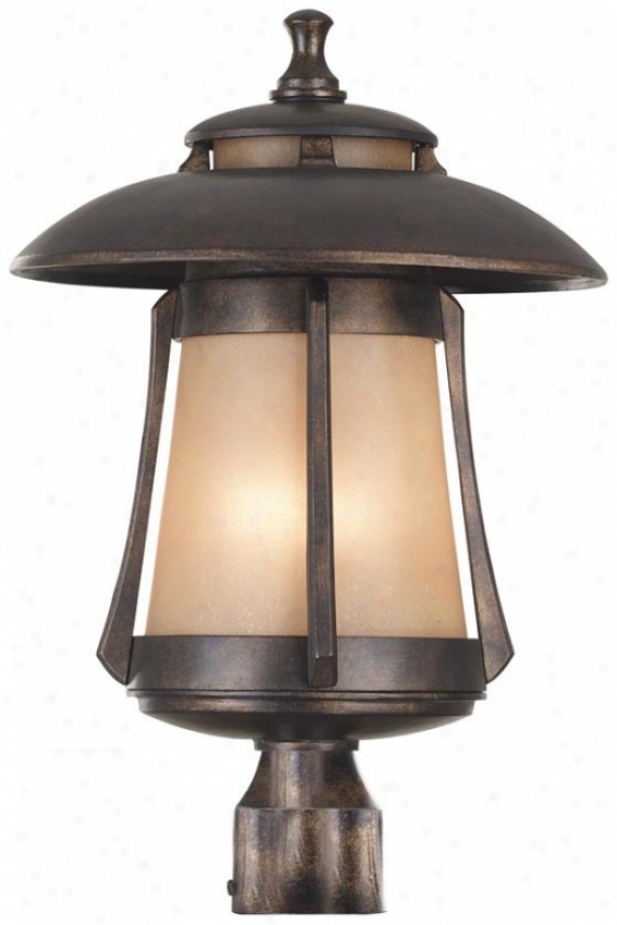 Dara Outdoor Post Lantern - Large, Bronze