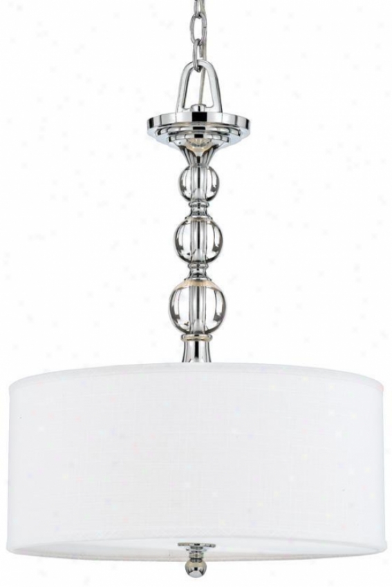 "downtown Uplight Pendant - 24""hx17""d, Sgeel Gray Chrome"