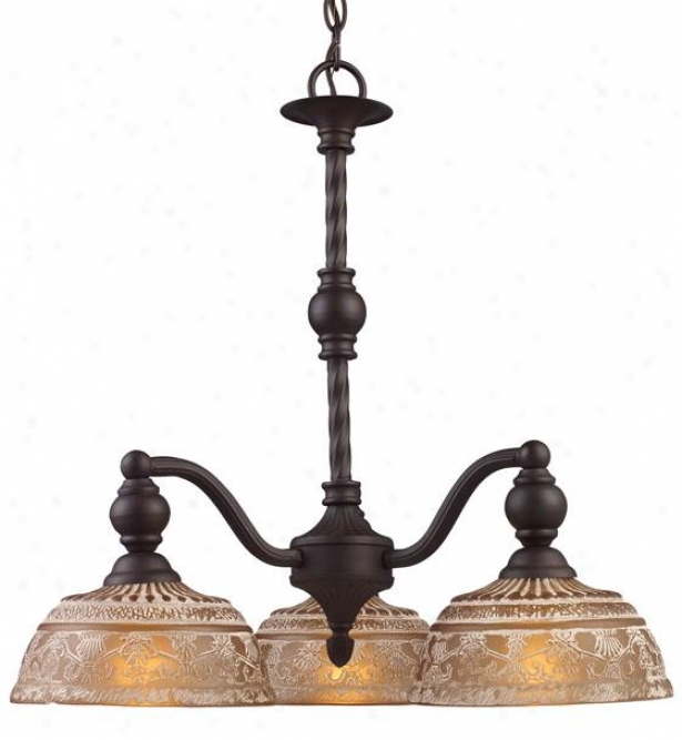 Dresden 3-light Chandelier - 3-light, Oiled Bronze