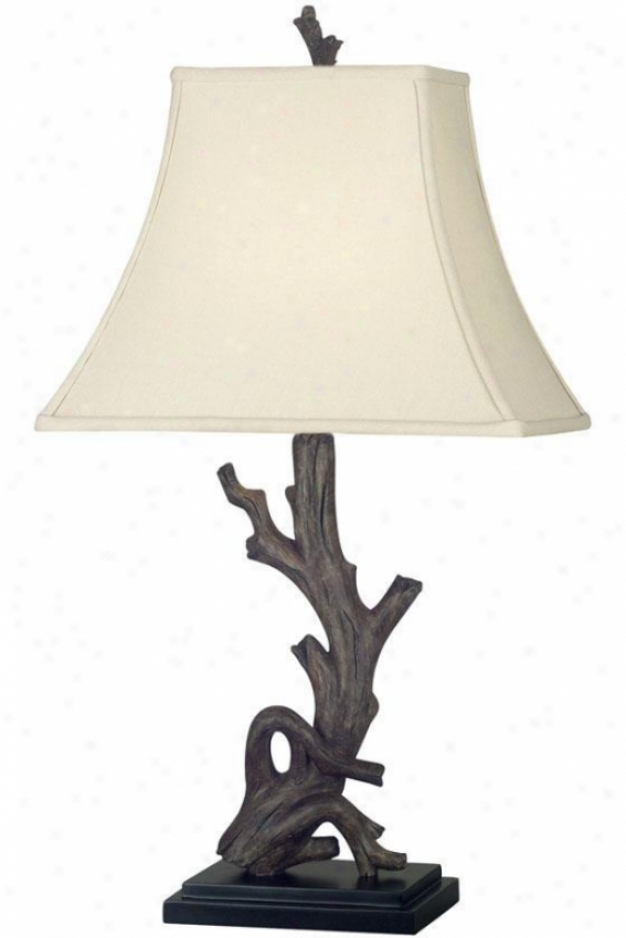 "driift Synopsis Lamp - 30""h, Brown Wood"