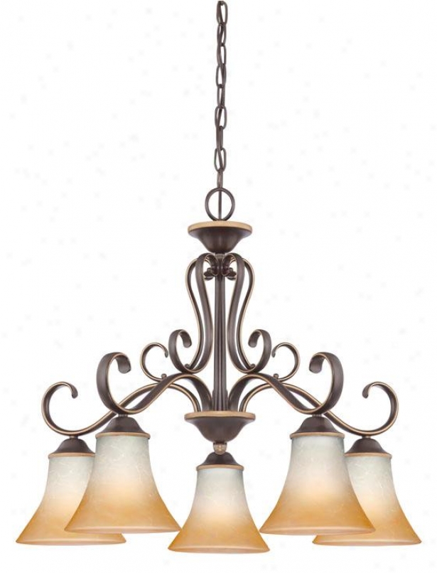 Duchess Dinette Chandelier - 5-light/dinette, Palladian Bronz