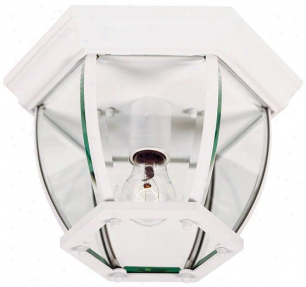 Dural 1-light Flushmount - Beveled Glass, Pure