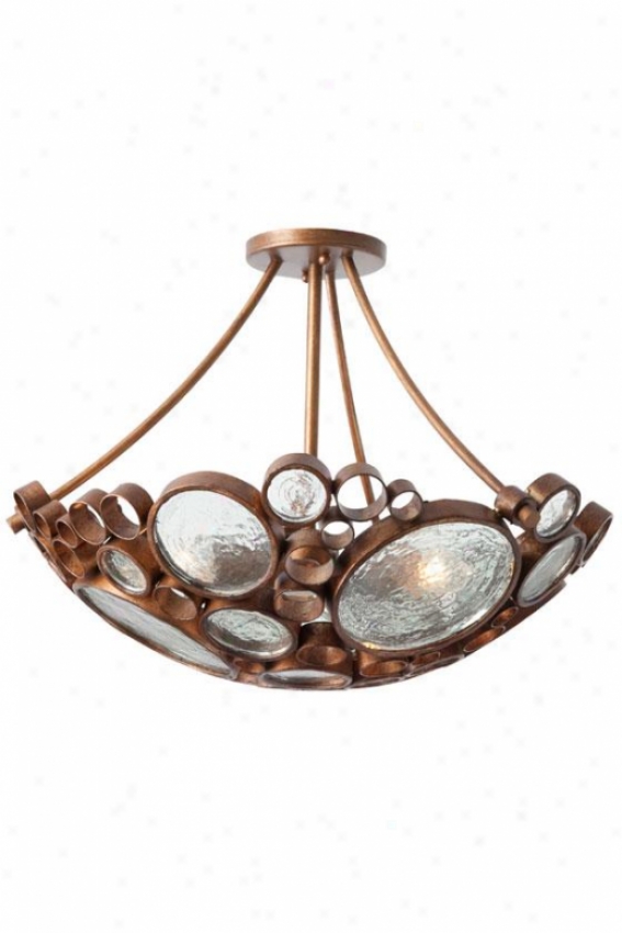 Fascinator Ceiling Light - 3 Light, Hammered Orw