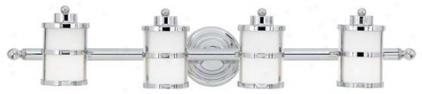 Felicity 4-light Bathroom Vanity Light - 4-light, Steel Gray Chrome