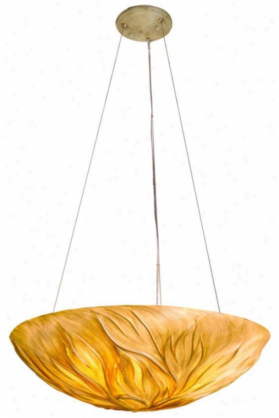 Flair Bowl Pendant - Three Light, Ivory