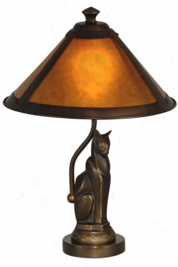 "ginger Mica Accent Lamp - 17h X 10""d, Bronze"