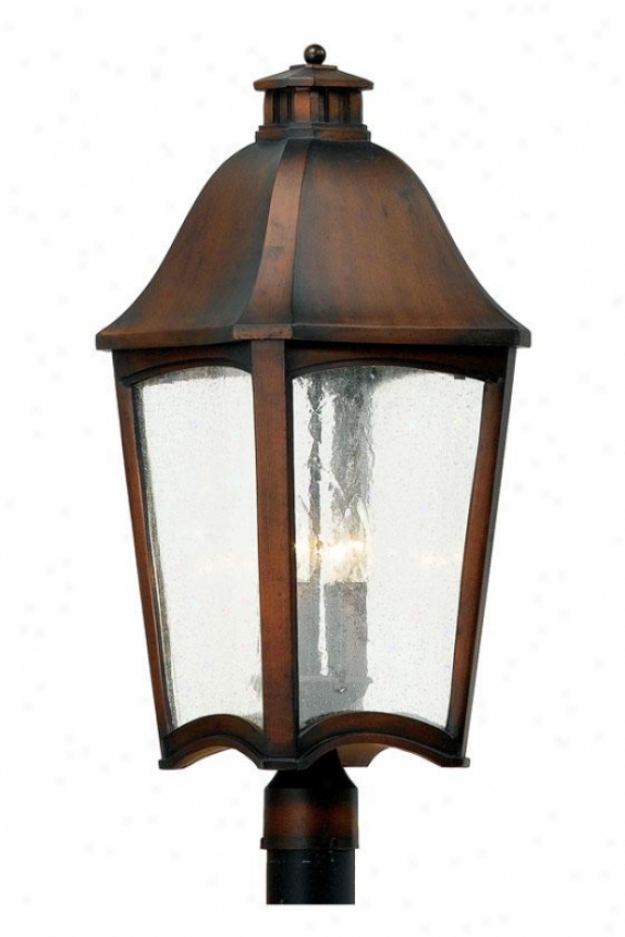 "gresham Outdoor Post Lantern - 27""h, Copper"