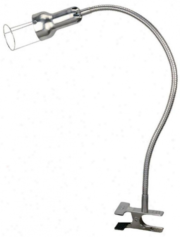 "halogen Clip-on Lamo - 33.5""x4""d, Silver"