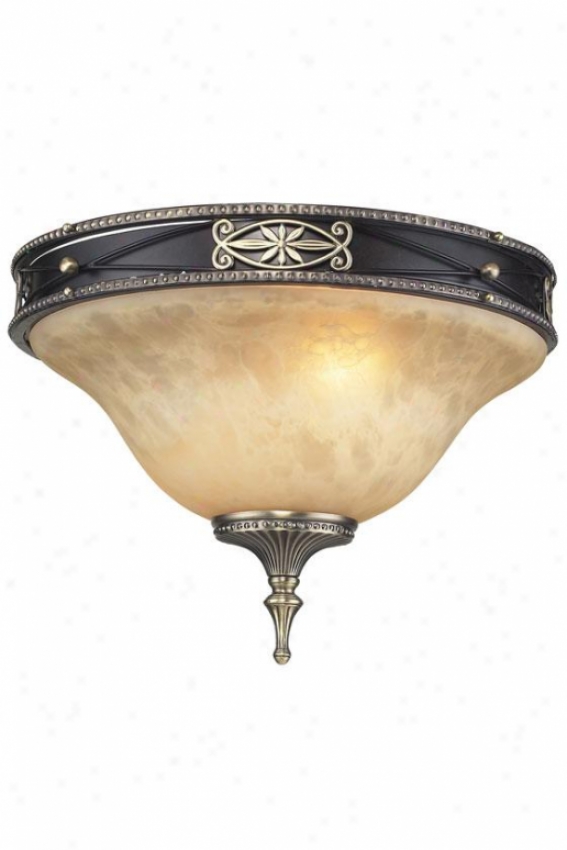 Hanover Flush Mount - 2-light, Ant.brz/dklumbr