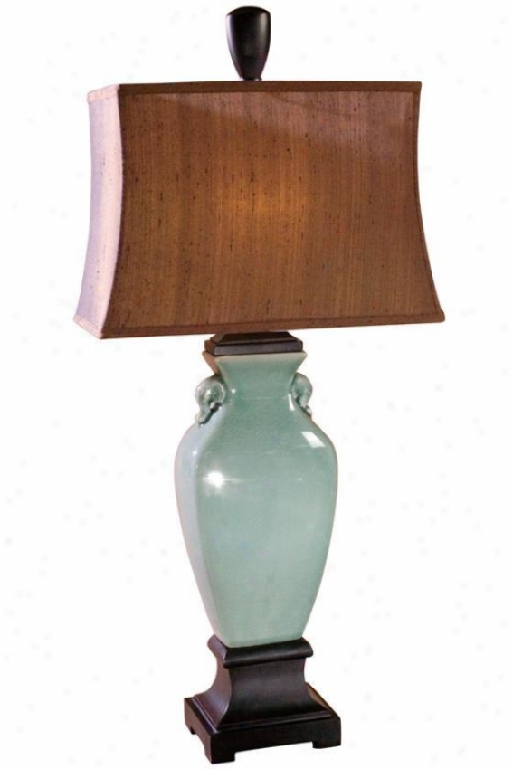 "hastin Flat Lamp - 35""hx16""w, Turquoise"