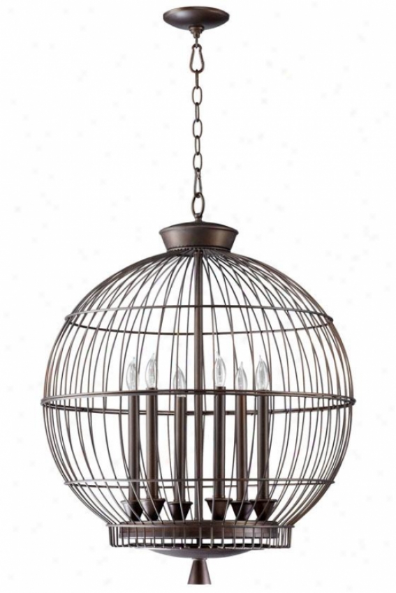 "hndricks Birdcage Pendant - 27""hx23.25""rdd, Oiled Bronze"