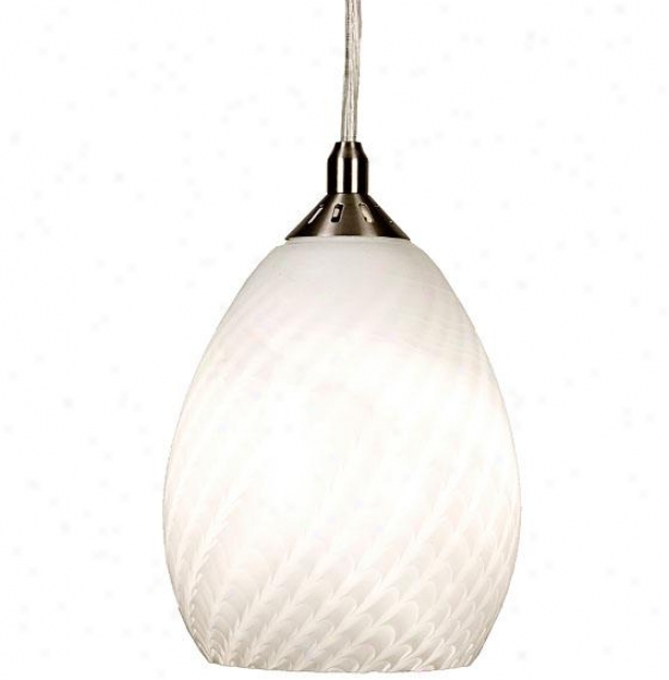 Home Decorators Collection Fishline Glass Mini Pendant - Medium 1 Light, Silver iNckel