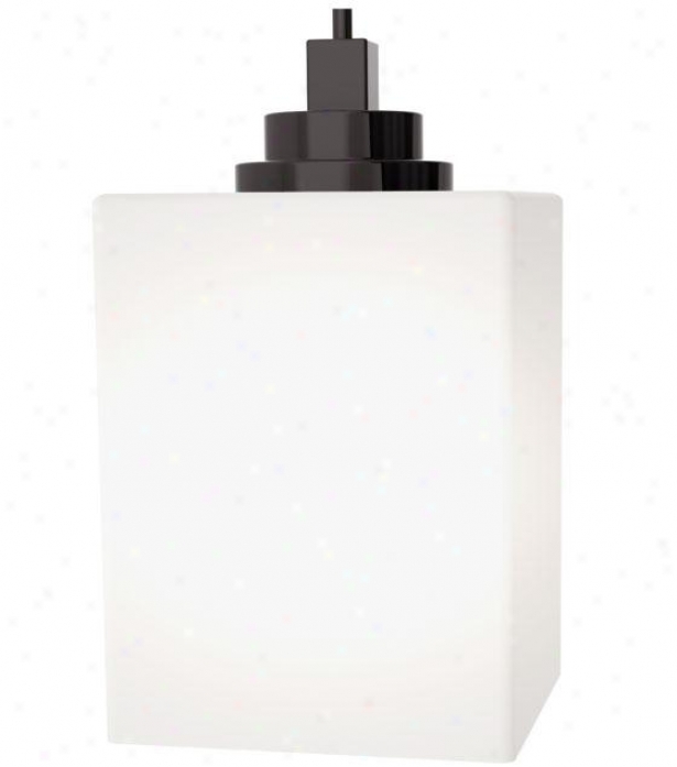 Home Decorators Collection Glass Cube Mini Pendant - Small 1 Light, Bronze