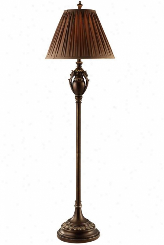 "jeanette Floor Lamp In Rubbed Brown Finish - 62""h, Rubbed Bronze"