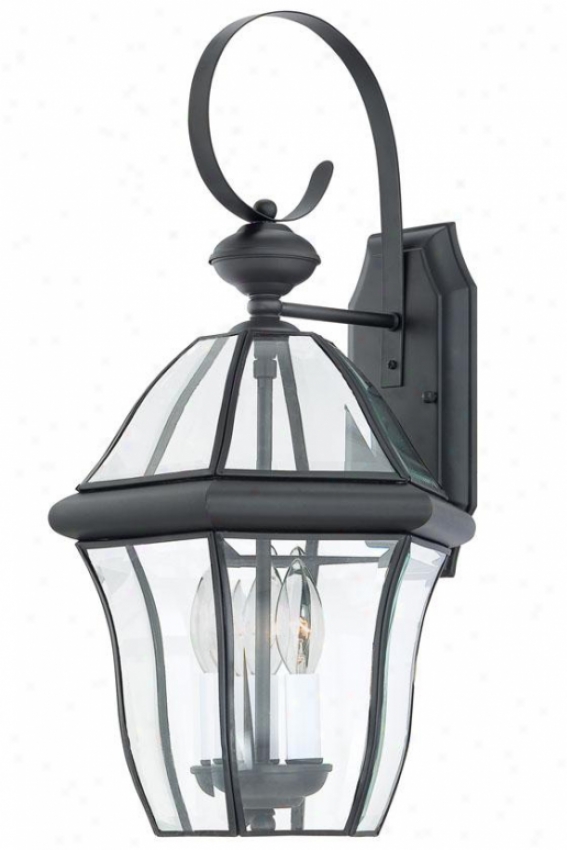 Jonas Large Outdoor Wall Lantern - Large, Black