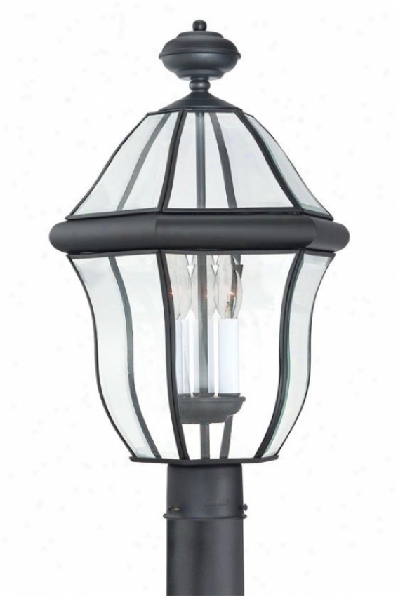 "jobas Outdoor Post Lantern - 21""h, Black"