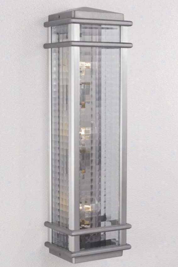 "keene Outdoor Wall Lantern - 26""h X 7""w, Brshed Aluminum"