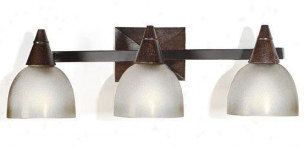 Kyoto 3-light Vanity Light - Three-light, Imbrown Wood