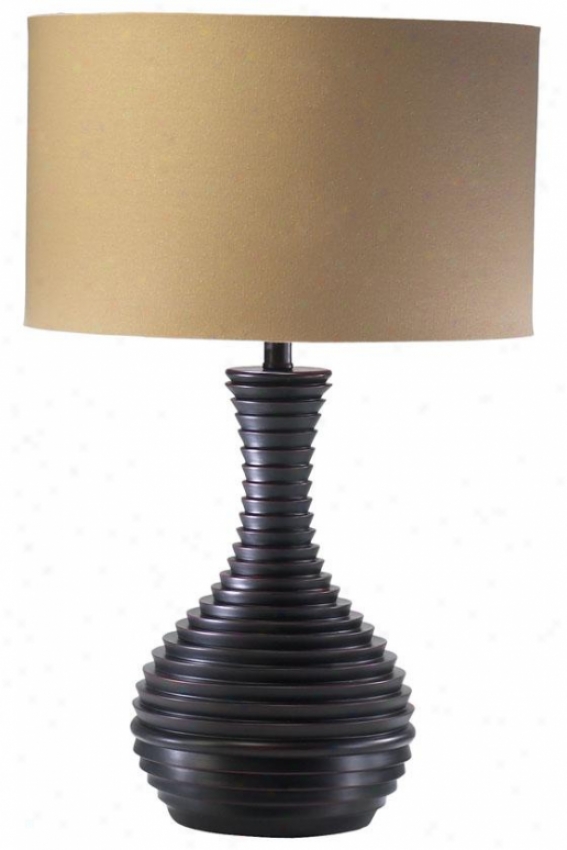 "large Twilight Lamp - 29""hx18""d Shade, Brown"