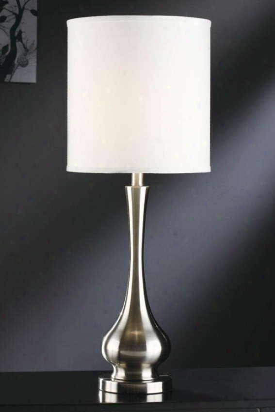 "leah Table Lamp - 31.75""h, Silver Nickel"