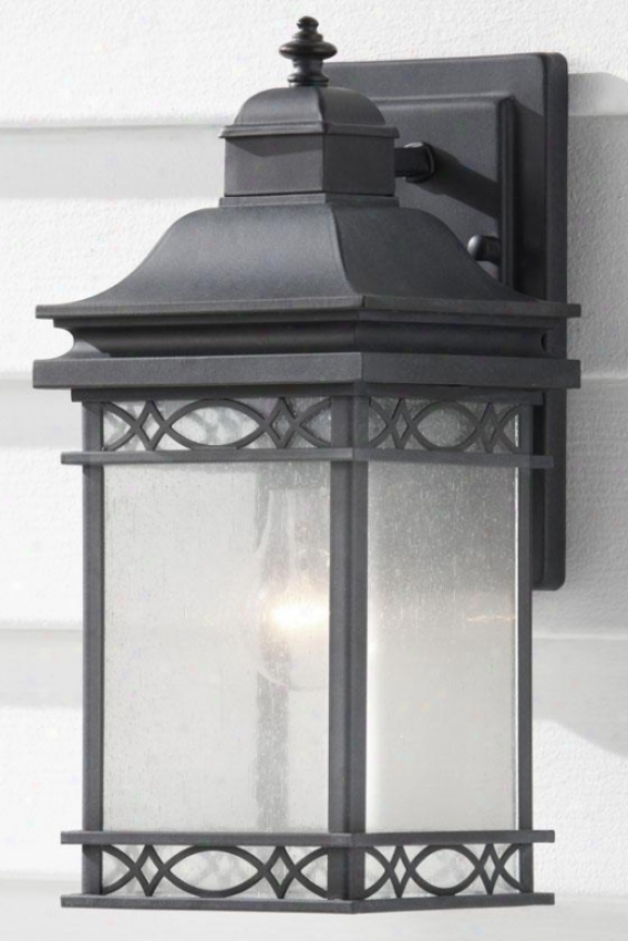 "leighton Outdoor Wall Lantern - 13.5""h X 6""w, Fog"