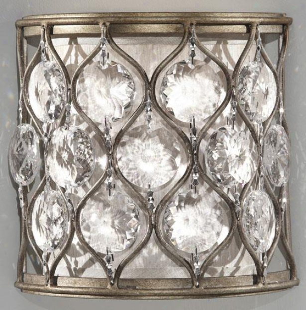 "lola Roux Wall Sconce - 8""h X 8""w, Burnished Slver"