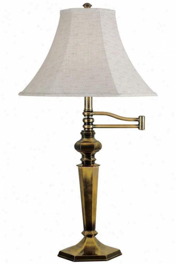 "mackinley Swing-arm Table Lamp - 32""hx15""d, Georgetown Brnz"