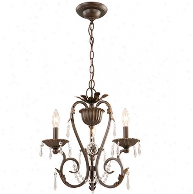 Madison Crystal Chandelier - 3-light, Bronze