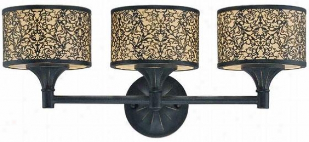 Malia Vanity Light - 3 Light/bathbar, Bronze