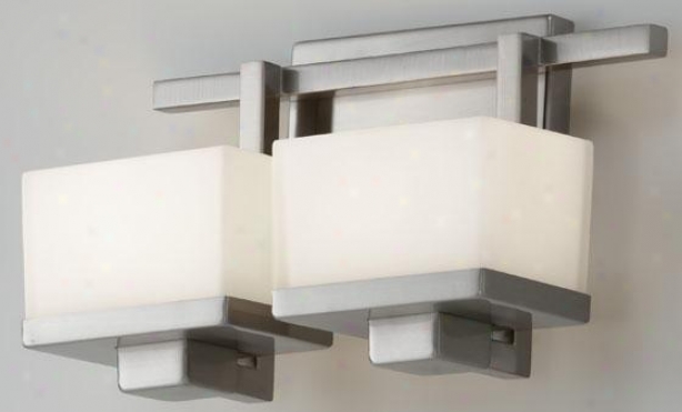 Malizia Vanity Fixture - Two Light, Armor Gray Nickel