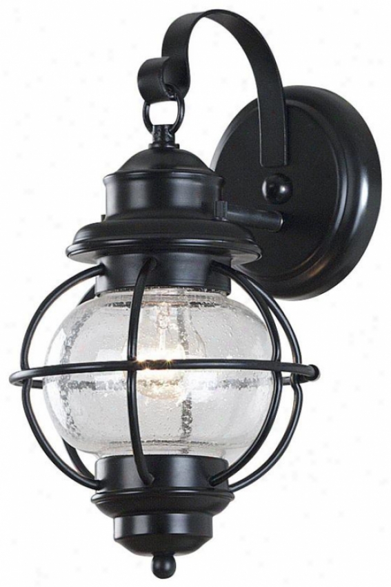 Maritime Outdoor Wall Lantern - Small, Black