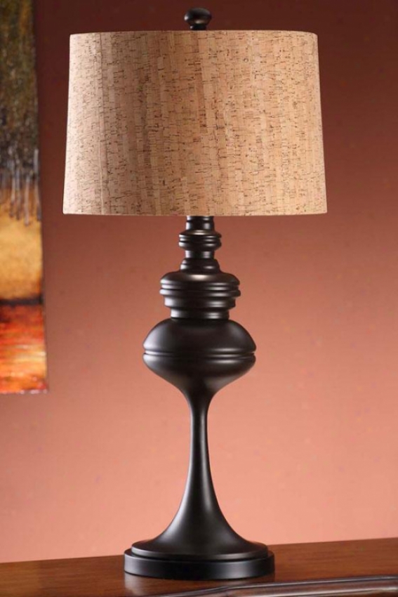 "mason Table Lamp In Coffee Finish - 32.5""h, Coffee Brown"