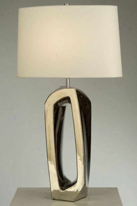 "matrimony Standing Table Lamp - 28""hx16""wx9""d, Silver Chrome"