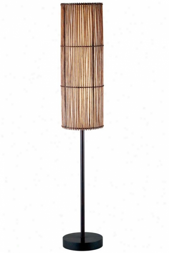 Maui Floor Lamp - 60hx10wx10d, Bronze