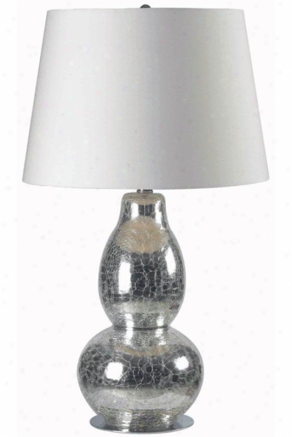 "mercurio Table Lamp - 28""hx15""w, Chrm Crckld Gls"