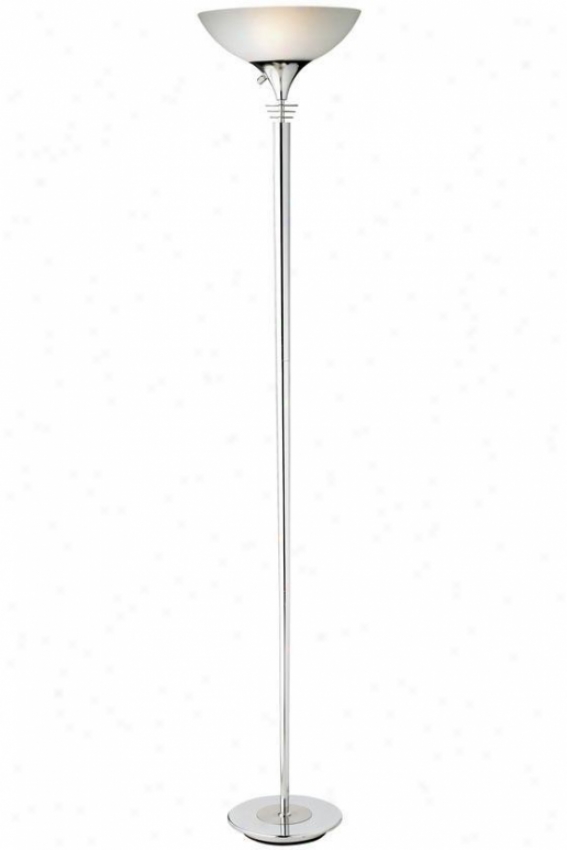 "Chief city Floor Lamp - 71.5""hx10""d, Silver Chrome"