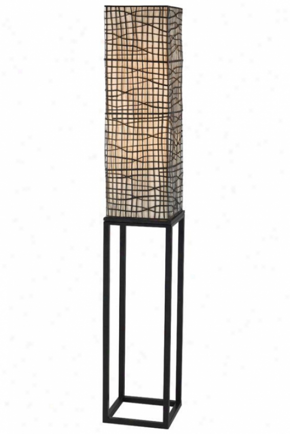 "mi1itia Floor Lamp - 60""x9"", Bronze"