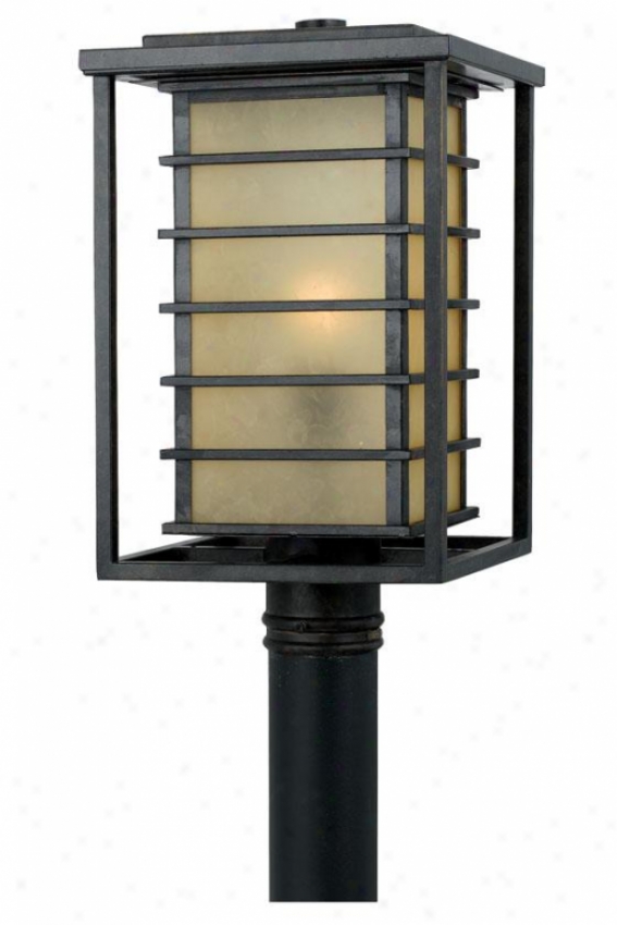 "nathaniel Outdoor Post Lantern - 16.5""h, Gold Bronze"