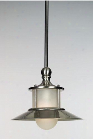 "nautical Piccolo Pendant - 47.5""hx9.5""d, Silve5 Nickel"