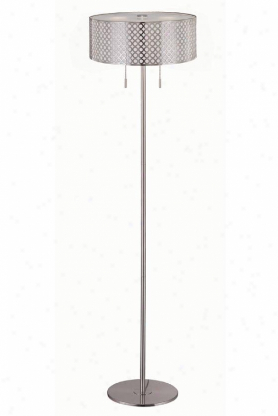 "netto Floor Lamp - 59.5h X 16""w, Silver"