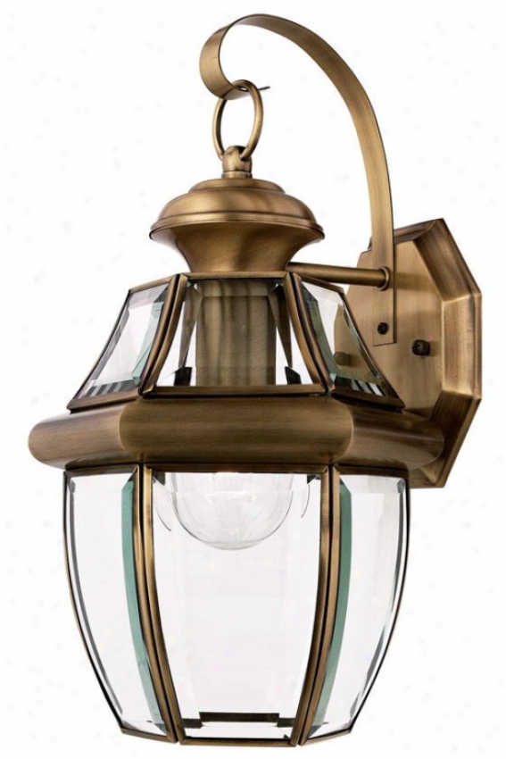 "newbury 1-light 14""h Outdoor Wall Lantern - Medium/1-light, Copper Brass"