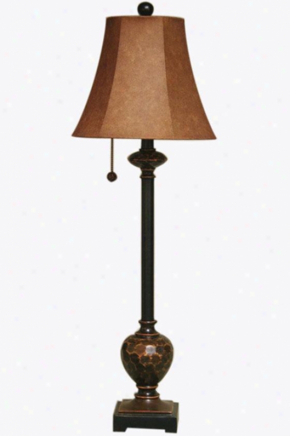 "olivia Beat Lamp - 11""wx11""dx35""h, Bronze W/copper"