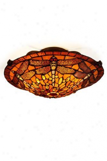 Oyster Bay Dragonfly Semi-flush Mount - Semi-flush, Gold