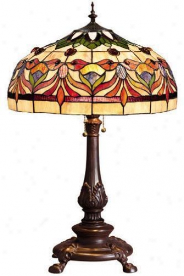 Oyster Bay Kaleidoscope Medium Table Lamp - Medium Table, Red