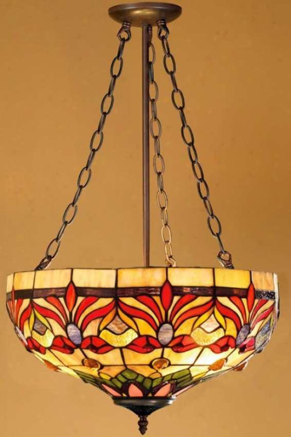 Oyster Bay Kaleidoscope Upward Pendant Light - Upward Pendant, Red