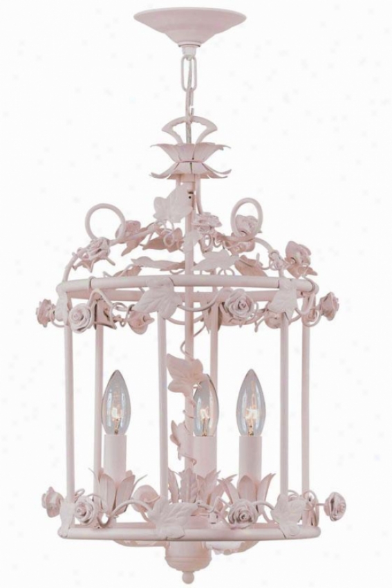 Paris Flea Market Foyer Lantern - 3-light, Blush