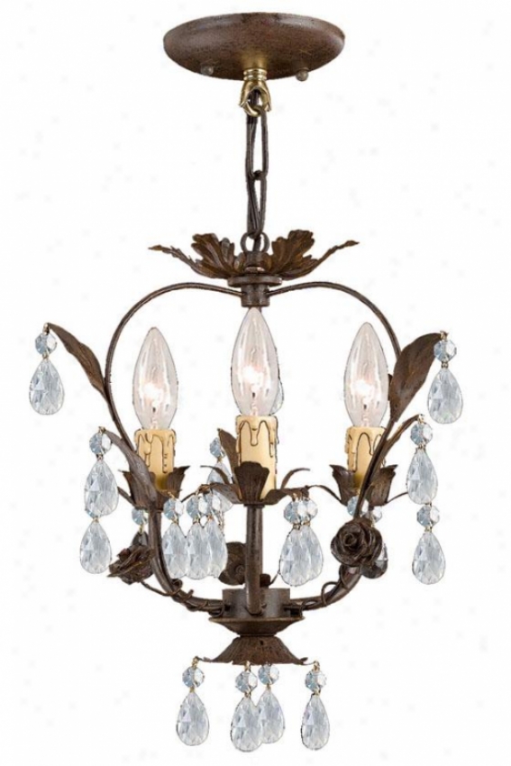 Paris Flea Market Mini Chandelier - 3-light, Tan