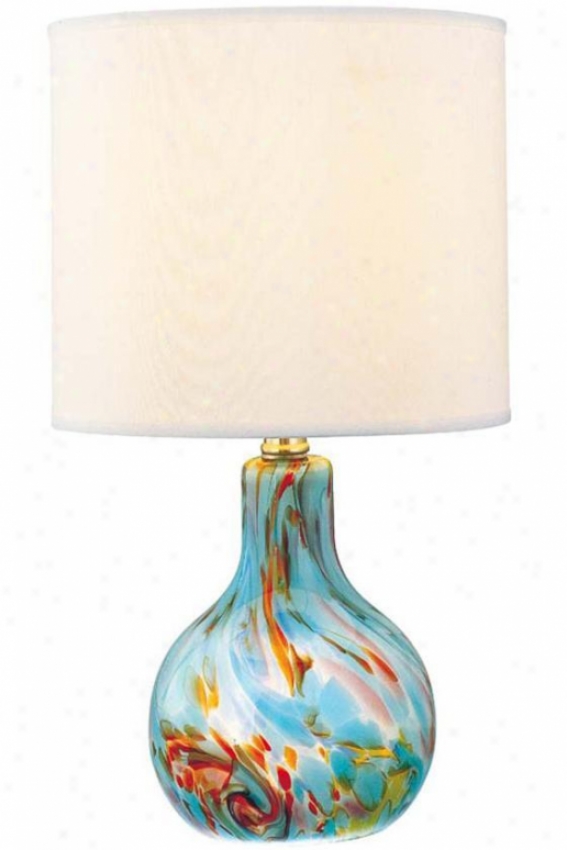 "pepita Table Lamp - 14.5""hx8""d, Aqua Blue"