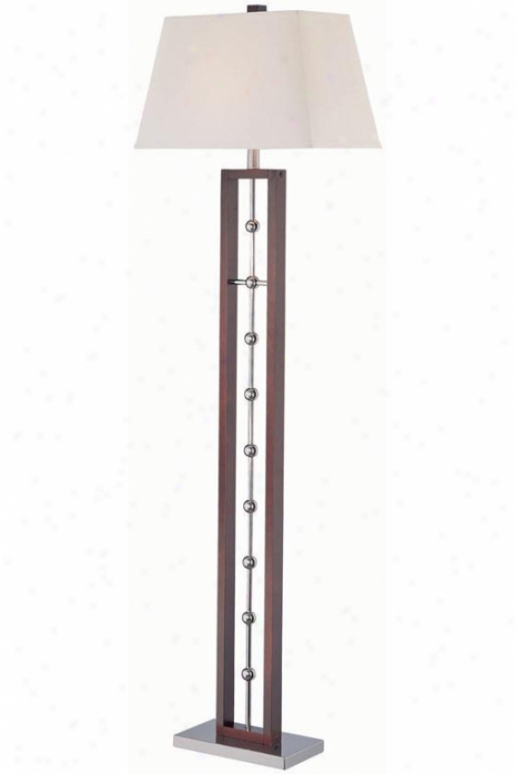 "pharell Floor Lamp - 18.5""x61.5"", Dk Wlnt/chrome"