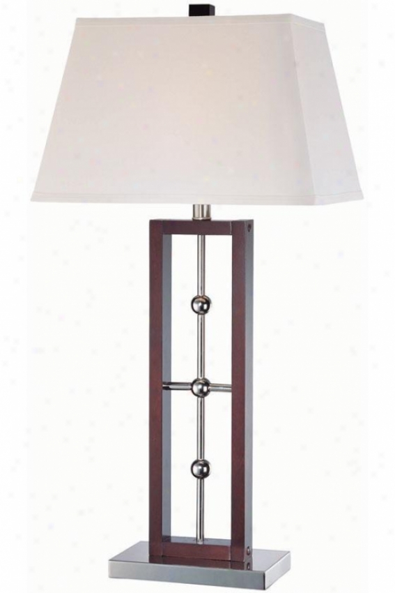 "pharell Table Lamp - 16""x30.75"", Dk Wlnt/chrome"